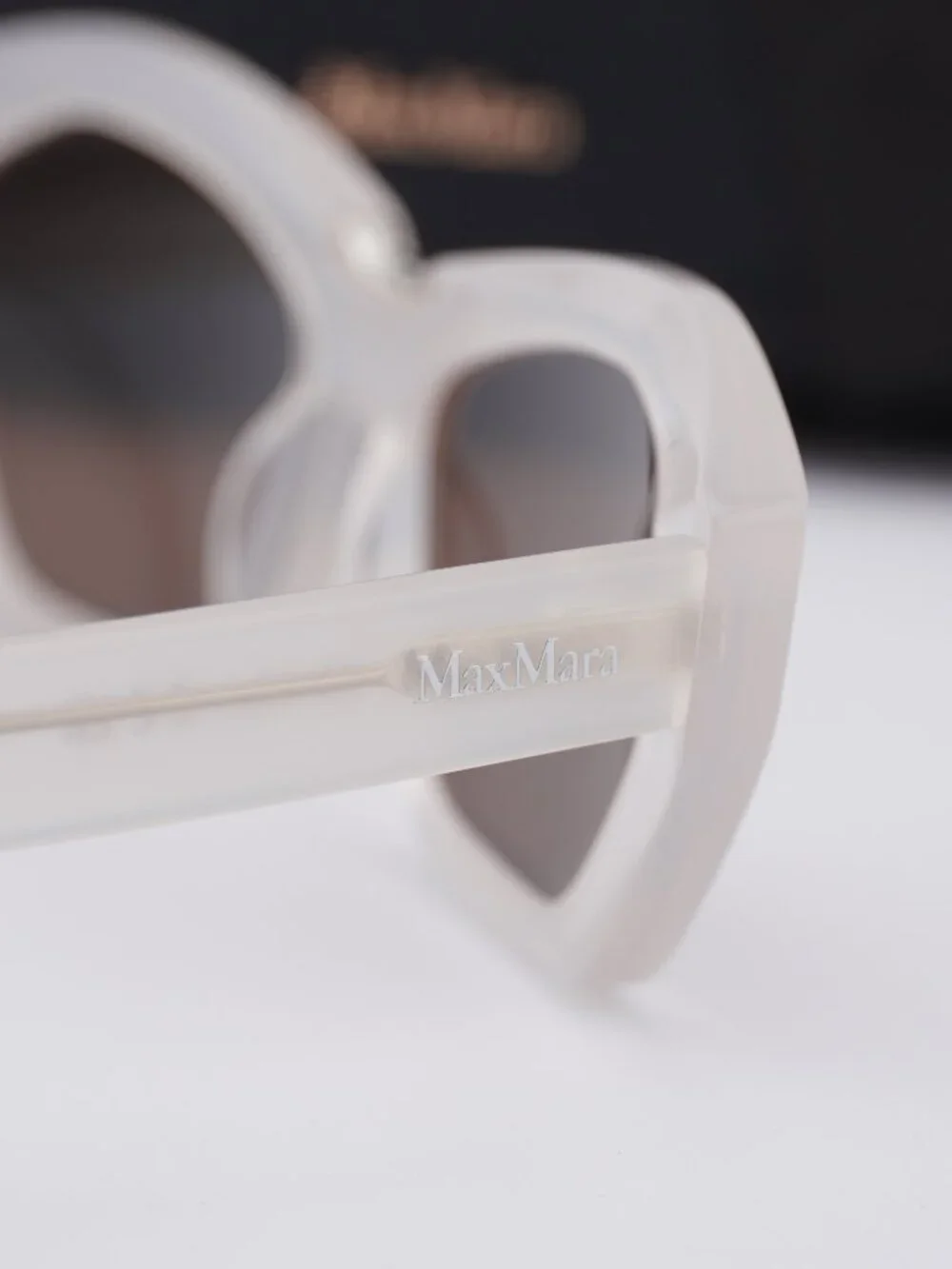 Max Mara MM0169 25E Kate Cat Eye Sunglasses - Ivory/Brown